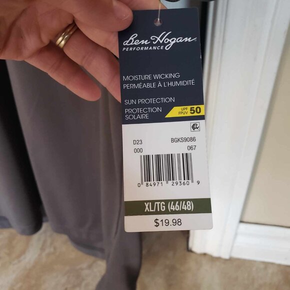 Men's collared Shirt Grey-Golf XL - Picture 3 of 3
